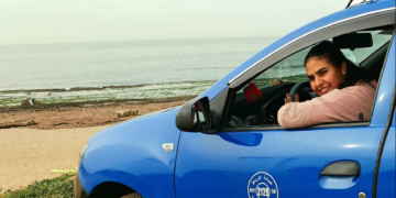 Souad Hdidou, conductrice à roue libre