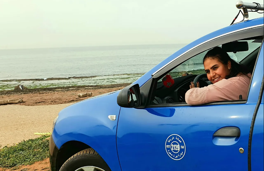 Souad Hdidou, conductrice à roue libre