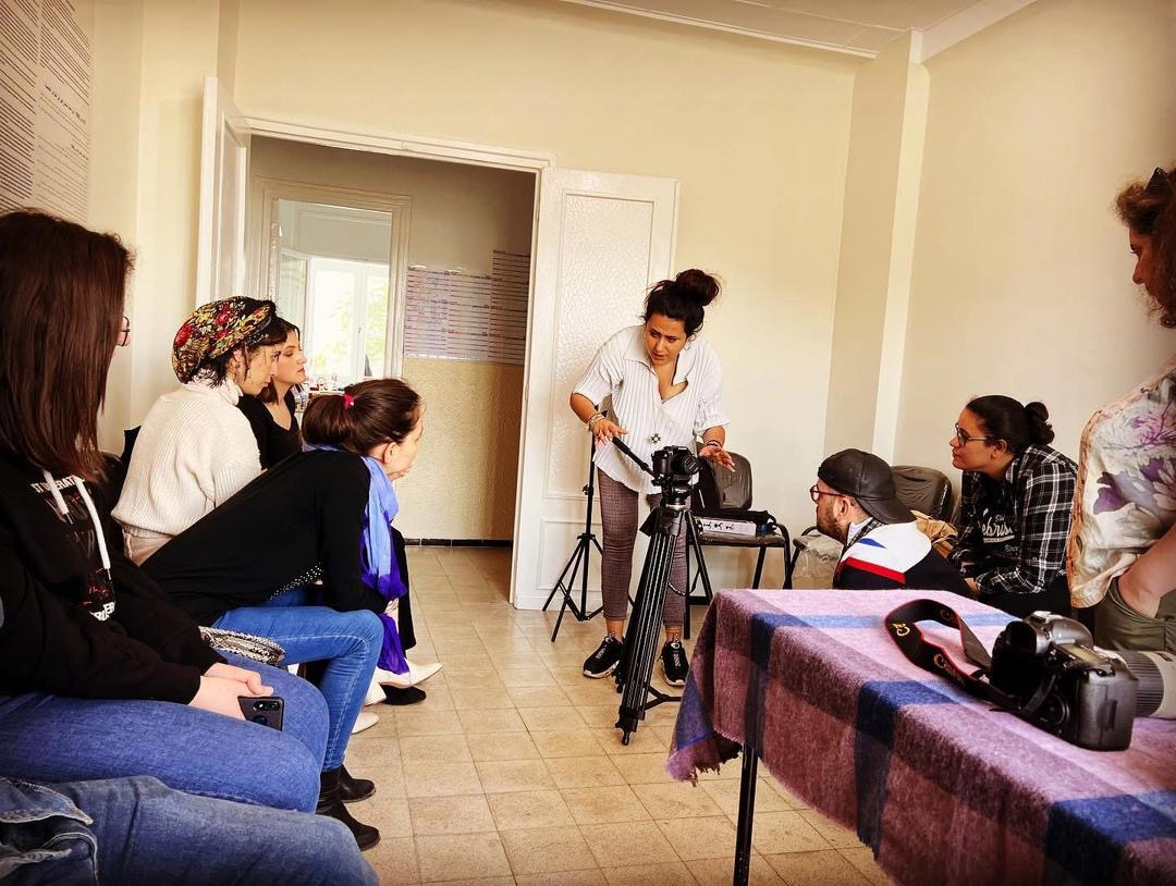 Atelier de formation à la création de contenus féministes. © Amel Hadjadj