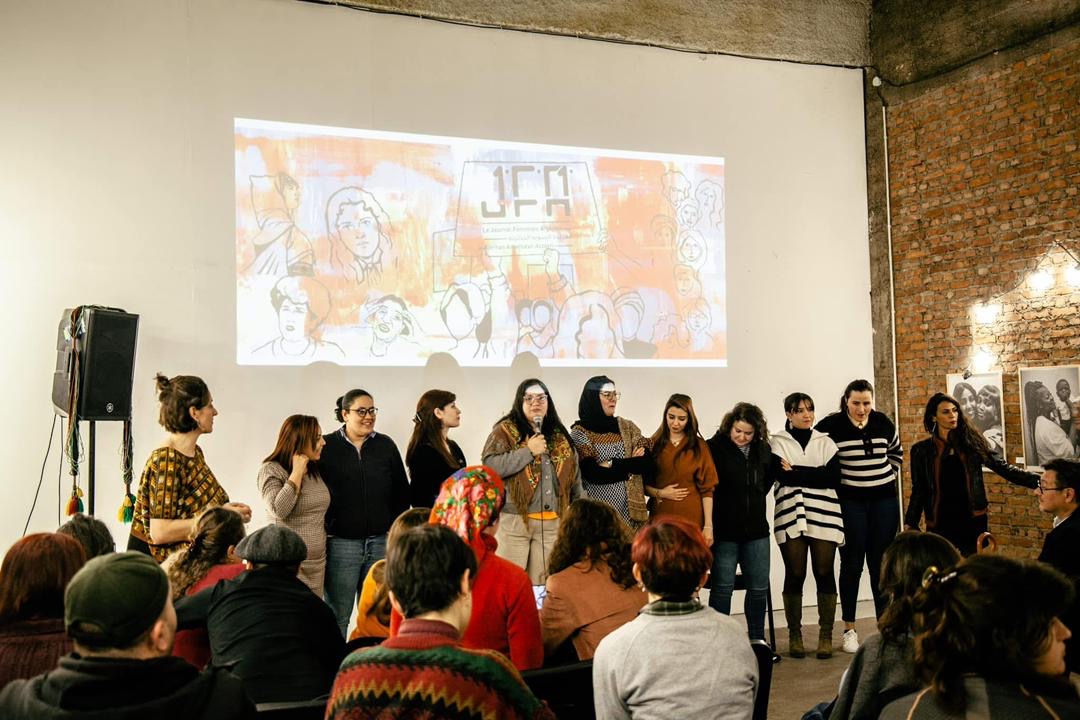 Projection de la première série de documentaires produits par JFA. © Amel Hadjadj